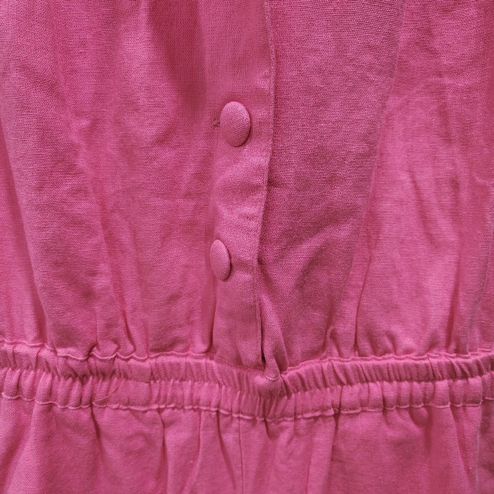 G by Giuliana~Women Hot Pink Linen Wide Leg Pant Jumpsuit~Barbiecore~Preppy~XS - Picture 5 of 9